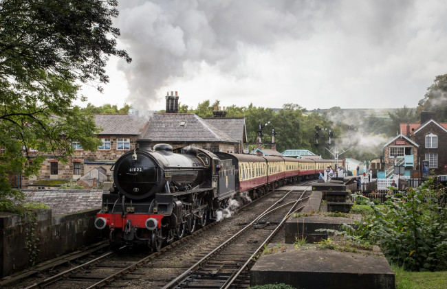 Обои картинки фото техника, паровозы, дорога, рельсы, паровоз, железная