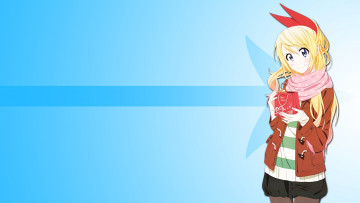 Картинка аниме nisekoi фон взгляд девушка