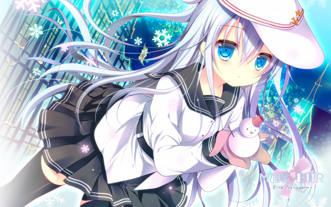 Обои картинки фото аниме, kantai collection, фон, взгляд, девушка