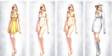 Картинка рисованное люди одежда взгляд фон девушка