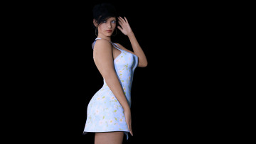 Картинка 3д+графика люди+ people фон взгляд девушка