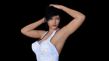 Картинка 3д+графика люди+ people фон взгляд девушка