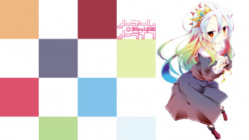 Картинка аниме no+game+no+life девушка фон взгляд