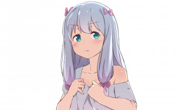 Картинка аниме eromanga-sensei девушка взгляд фон