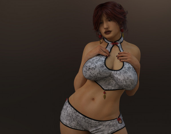 Обои картинки фото 3д графика, люди , people, девушка, взгляд, фон