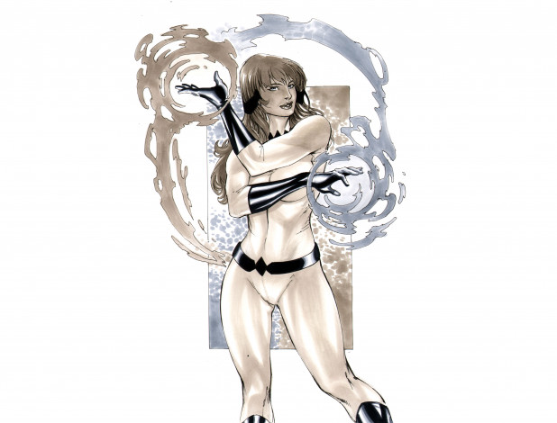 Обои картинки фото рисованное, комиксы, магия, фон, взгляд, униформа, девушка