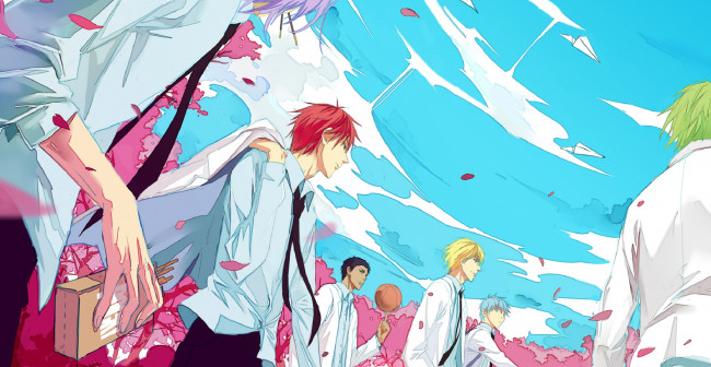 Обои картинки фото аниме, kuroko no baske, парни
