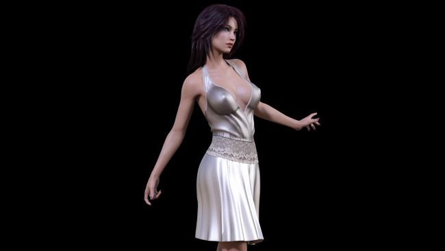 Обои картинки фото 3д графика, люди , people, девушка, взгляд, фон