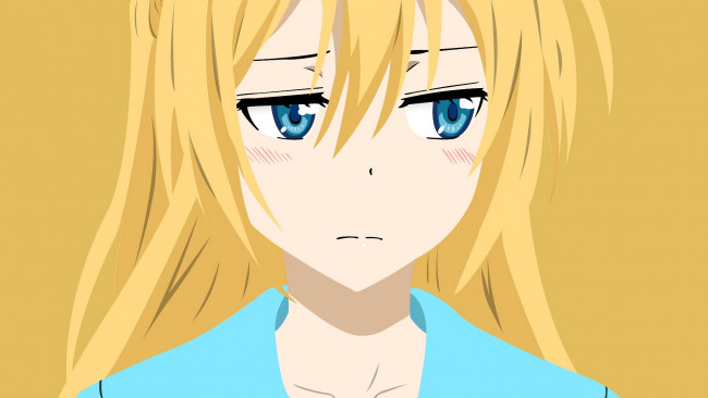 Обои картинки фото аниме, nisekoi, фон, взгляд, девушка