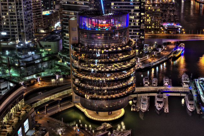 Обои картинки фото города, дубай , оаэ, ночь, огни