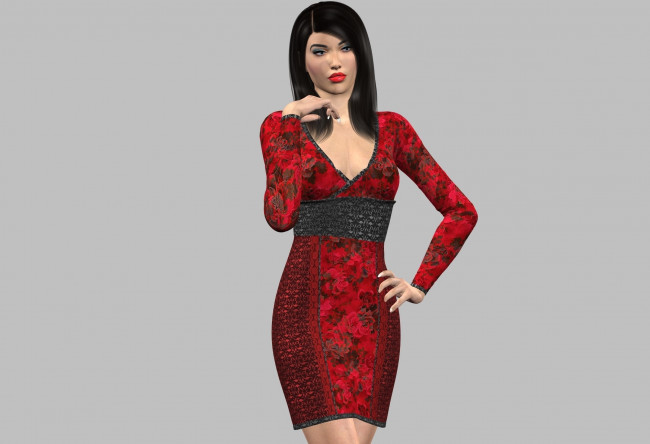 Обои картинки фото 3д графика, люди , people, девушка, взгляд, фон