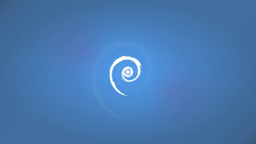 обоя компьютеры, debian, логотип, фон