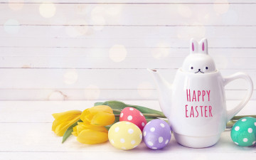 Картинка праздничные пасха весна decoration wood тюльпаны easter tulips eggs яйца крашеные flowers spring happy цветы