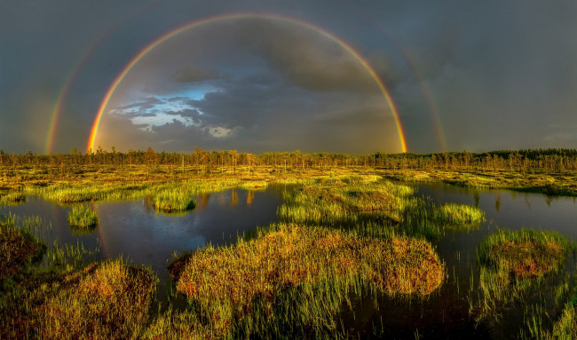 Обои картинки фото природа, радуга, простор