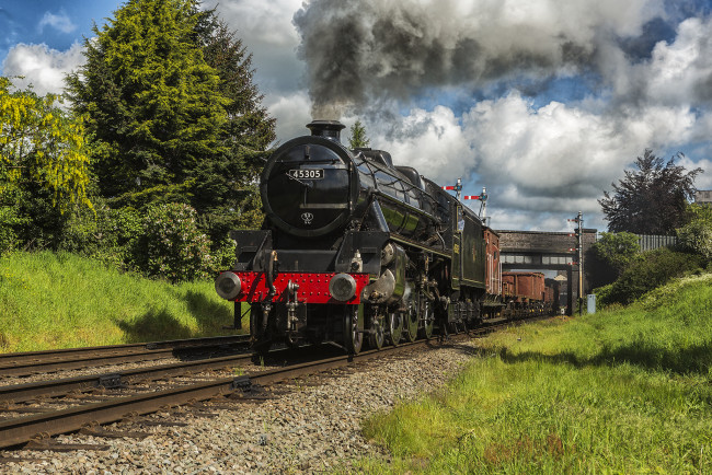 Обои картинки фото техника, паровозы, локомотив, состав