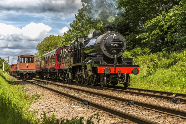 Обои картинки фото техника, паровозы, состав, локомотив