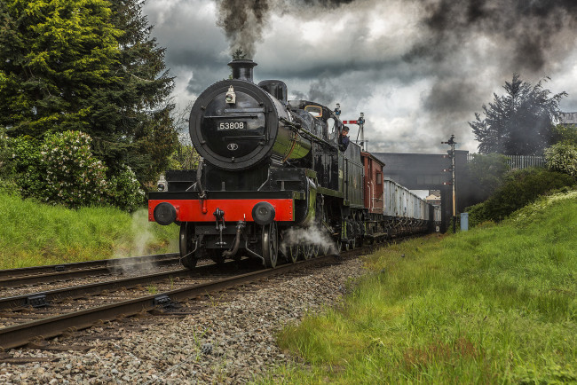 Обои картинки фото техника, паровозы, состав, локомотив