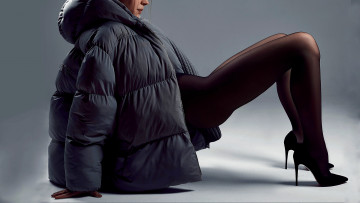 Картинка девушки -unsort+ женские+прелести туфли колготки куртка