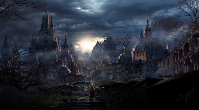 Обои картинки фото фэнтези, замки, пейзаж