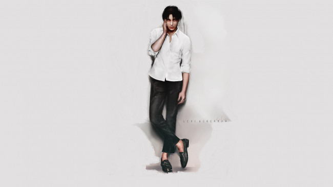 Обои картинки фото аниме, shingeki no kyojin, леви