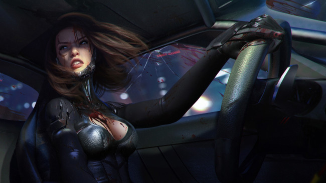 Обои картинки фото фэнтези, роботы,  киборги,  механизмы, by, tian, zi