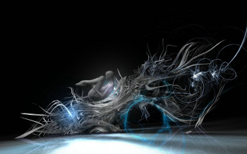 Картинка 3д+графика люди+ people девушка переплетение