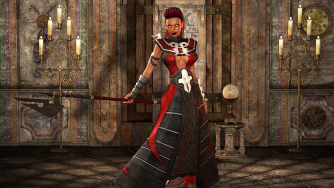 Обои картинки фото 3д графика, люди , people, девушка, фон, взгляд, платье