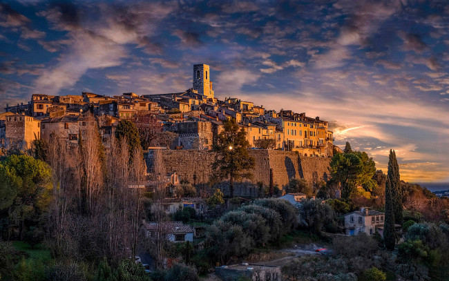Обои картинки фото saint-paul-de-vence, france, города, - панорамы