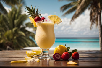 Картинка 3д+графика еда- food pina colada