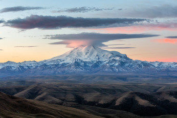 Картинка природа горы снег облака