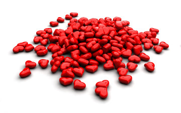 Картинка 3д+графика романтика+ romantics сердечки кучка