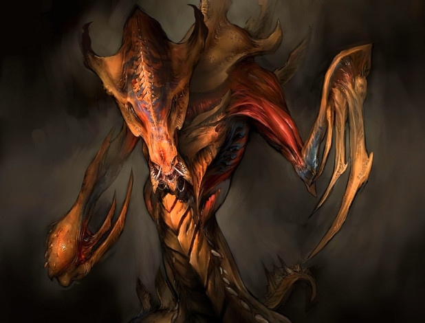 Обои картинки фото видео игры, starcraft ii,  wings of liberty, монстр