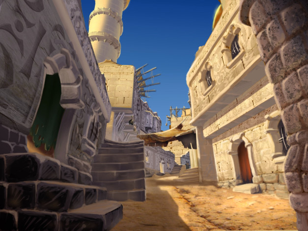 Обои картинки фото видео игры, gothic 3, город, улица, дома