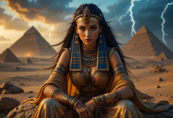 Картинка 3д+графика люди+ people египтянка