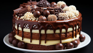 Картинка 3д+графика еда- food торт шоколадный