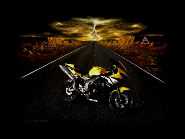 Обои картинки фото yamaha, мотоциклы
