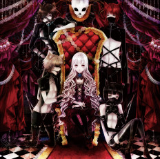 Картинка аниме angels demons девушка демоны кресло фетиш цепи костюмы кошки