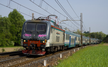 Картинка техника электрички провода рельсы поезд