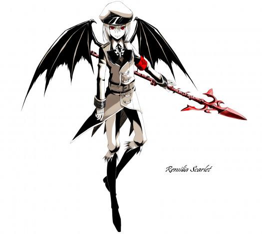 Обои картинки фото аниме, touhou, remilia, scarlet