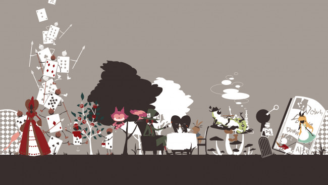 Обои картинки фото аниме, alice, in, wonderland