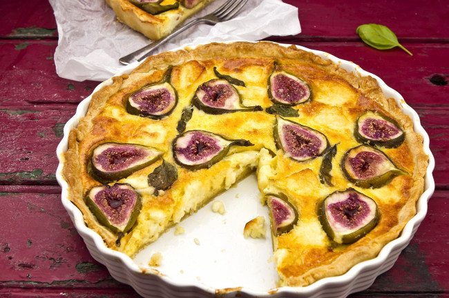 Обои картинки фото еда, пироги, инжир
