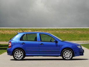 Картинка автомобили skoda синий 6y fabia rs