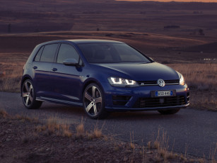 Картинка автомобили volkswagen golf r синий 2014г typ 5g au-spec 5-door