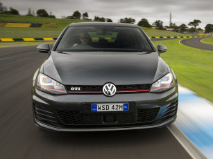 Картинка автомобили volkswagen темный 2014г typ 5g 5-door au-spec performance golf gti