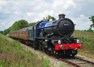 Картинка техника паровозы железная дорога рельсы паровоз вагоны