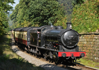 Картинка техника паровозы железная дорога рельсы паровоз вагоны