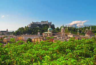 Картинка австрия+зальцбург города зальцбург+ австрия дома зальцбург пейзаж крепость