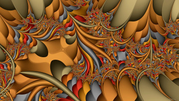 Картинка 3д+графика фракталы+ fractal фон узор цвета