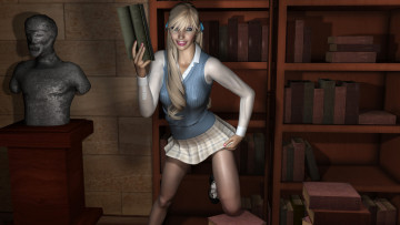 Картинка 3д+графика люди+ people улыбка взгляд девушка