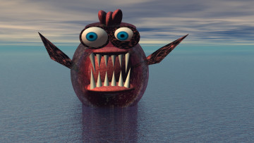 Картинка 3д+графика животные+ animals рыба